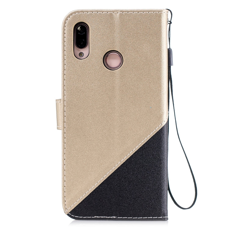 For Huawei P20 Lite Matching Color Frosted Texture Horizontal Flip PU Leather Case with Holder & Card Slots & Lanyard