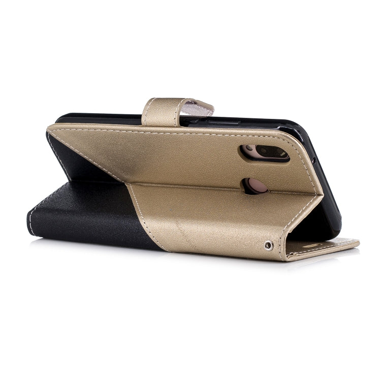 For Huawei P20 Lite Matching Color Frosted Texture Horizontal Flip PU Leather Case with Holder & Card Slots & Lanyard
