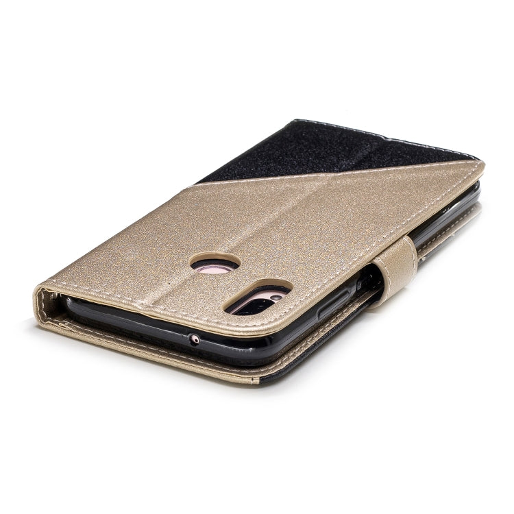 For Huawei P20 Lite Matching Color Frosted Texture Horizontal Flip PU Leather Case with Holder & Card Slots & Lanyard