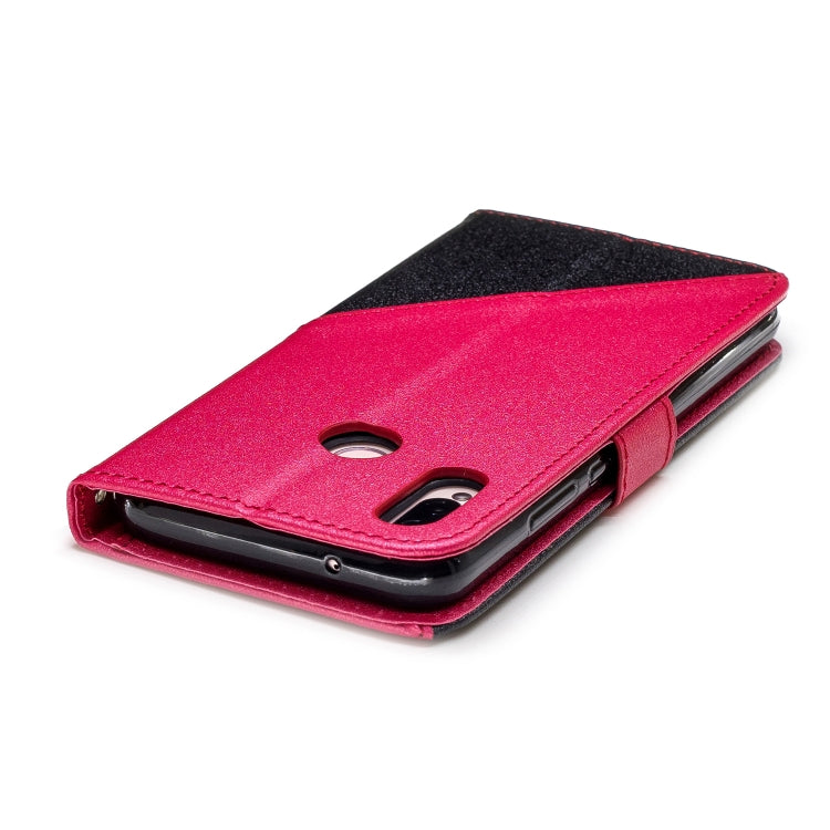 For Huawei P20 Lite Matching Color Frosted Texture Horizontal Flip PU Leather Case with Holder & Card Slots & Lanyard