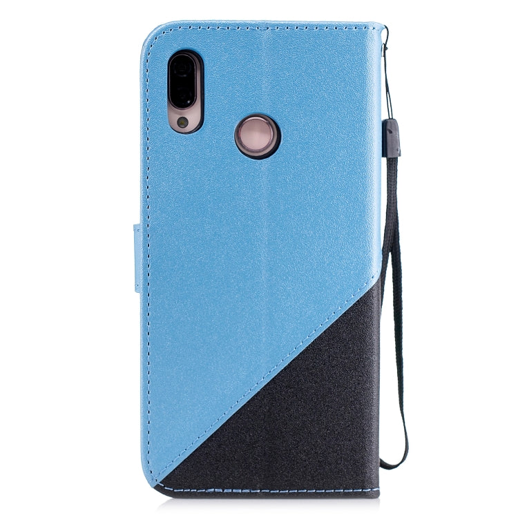 For Huawei P20 Lite Matching Color Frosted Texture Horizontal Flip PU Leather Case with Holder & Card Slots & Lanyard