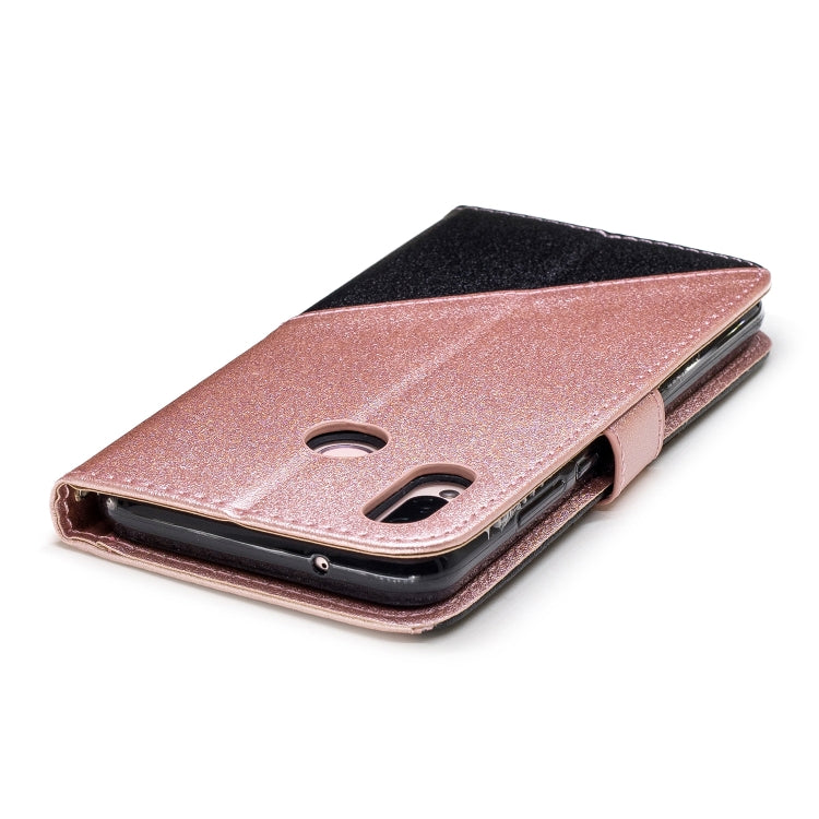 For Huawei P20 Lite Matching Color Frosted Texture Horizontal Flip PU Leather Case with Holder & Card Slots & Lanyard
