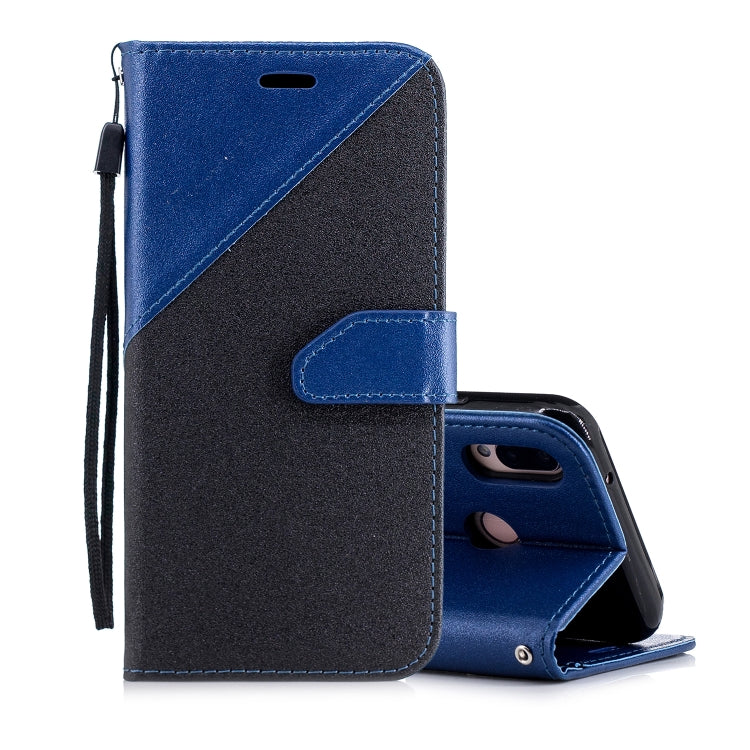 For Huawei P20 Lite Matching Color Frosted Texture Horizontal Flip PU Leather Case with Holder & Card Slots & Lanyard