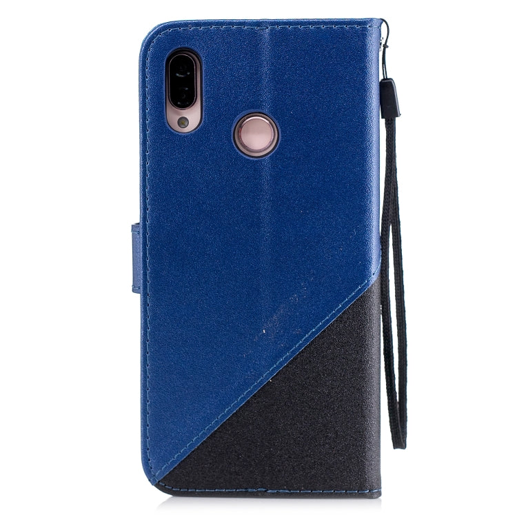 For Huawei P20 Lite Matching Color Frosted Texture Horizontal Flip PU Leather Case with Holder & Card Slots & Lanyard