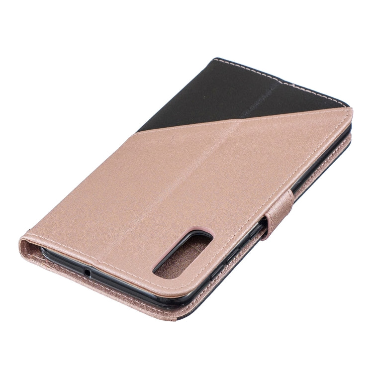 For Huawei P30 Matching Color Frosted Texture Horizontal Flip PU Leather Case with Holder & Card Slots & Lanyard