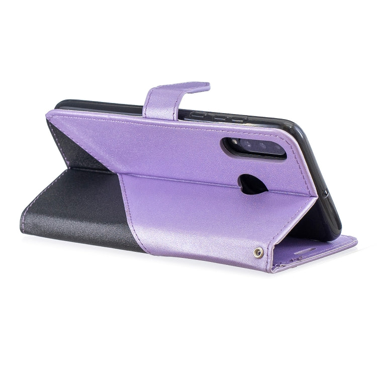 For Huawei P30 Lite Matching Color Frosted Texture Horizontal Flip PU Leather Case with Holder & Card Slots & Lanyard