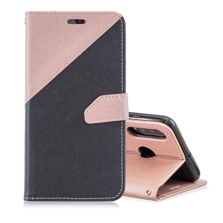 For Huawei P30 Lite Matching Color Frosted Texture Horizontal Flip PU Leather Case with Holder & Card Slots & Lanyard