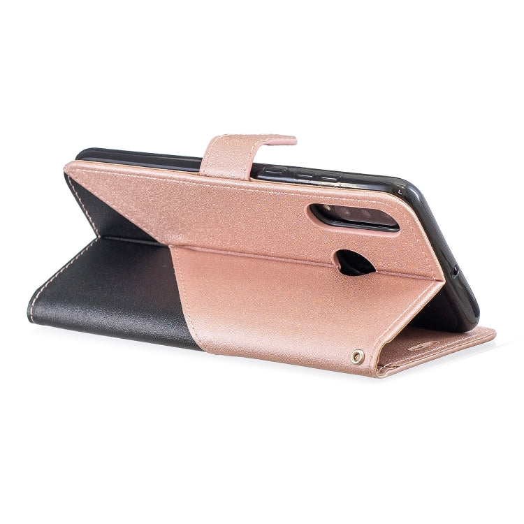 For Huawei P30 Lite Matching Color Frosted Texture Horizontal Flip PU Leather Case with Holder & Card Slots & Lanyard