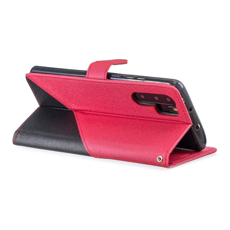 For Huawei P30 Pro Matching Color Frosted Texture Horizontal Flip PU Leather Case with Holder & Card Slots & Lanyard