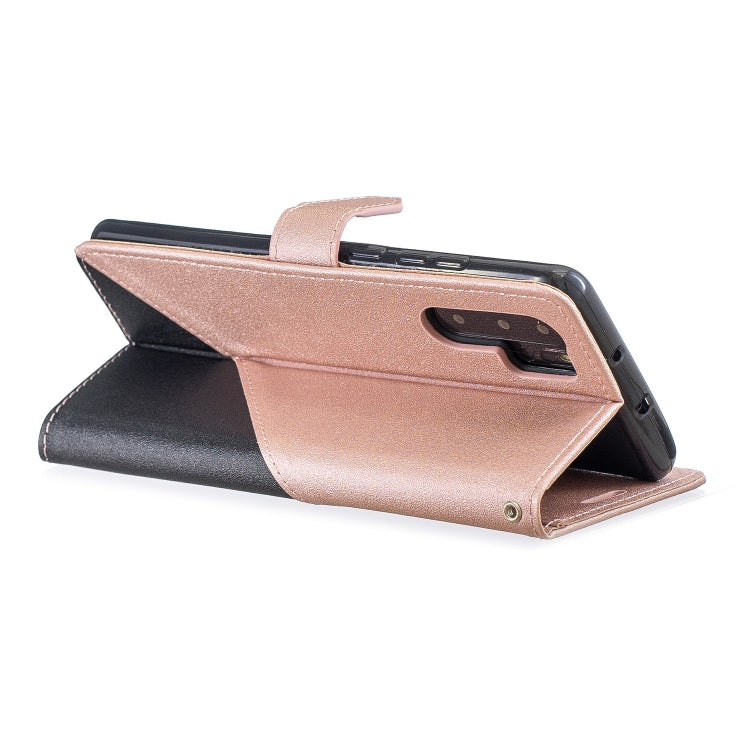 For Huawei P30 Pro Matching Color Frosted Texture Horizontal Flip PU Leather Case with Holder & Card Slots & Lanyard
