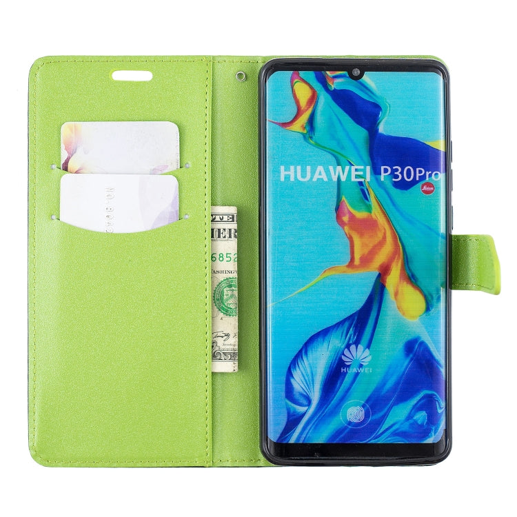 For Huawei P30 Pro Matching Color Frosted Texture Horizontal Flip PU Leather Case with Holder & Card Slots & Lanyard