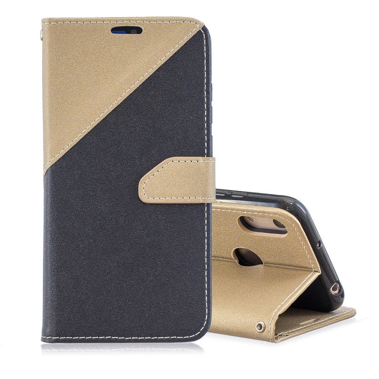 For  Huawei Y7ï¼ˆ2019ï¼‰ Matching Color Frosted Texture Horizontal Flip PU Leather Case with Holder & Card Slots & Lanyard