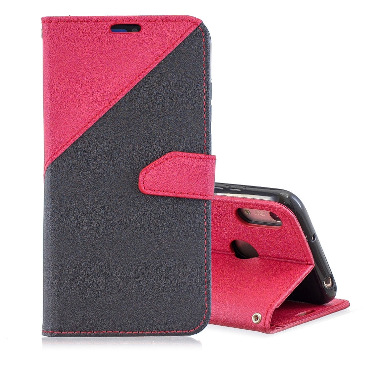 For  Huawei Y7ï¼ˆ2019ï¼‰ Matching Color Frosted Texture Horizontal Flip PU Leather Case with Holder & Card Slots & Lanyard