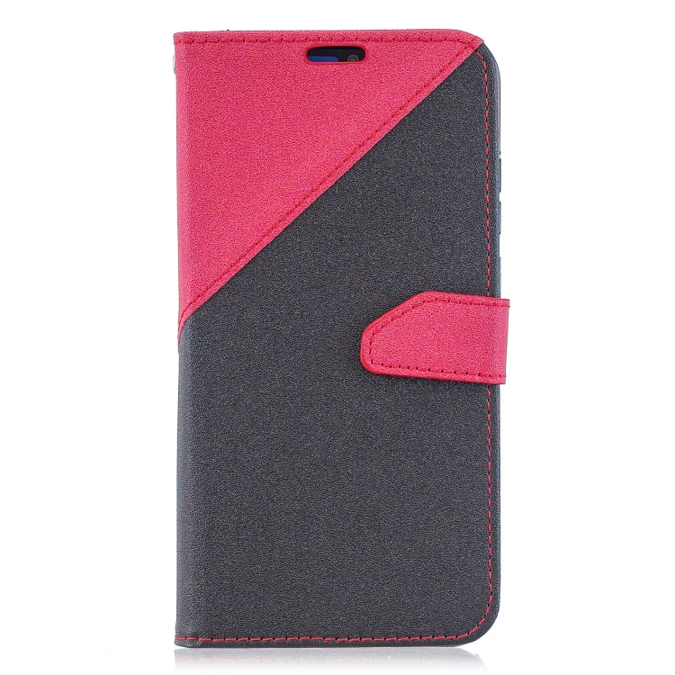 For  Huawei Y7ï¼ˆ2019ï¼‰ Matching Color Frosted Texture Horizontal Flip PU Leather Case with Holder & Card Slots & Lanyard