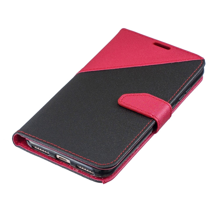 For  Huawei Y7ï¼ˆ2019ï¼‰ Matching Color Frosted Texture Horizontal Flip PU Leather Case with Holder & Card Slots & Lanyard