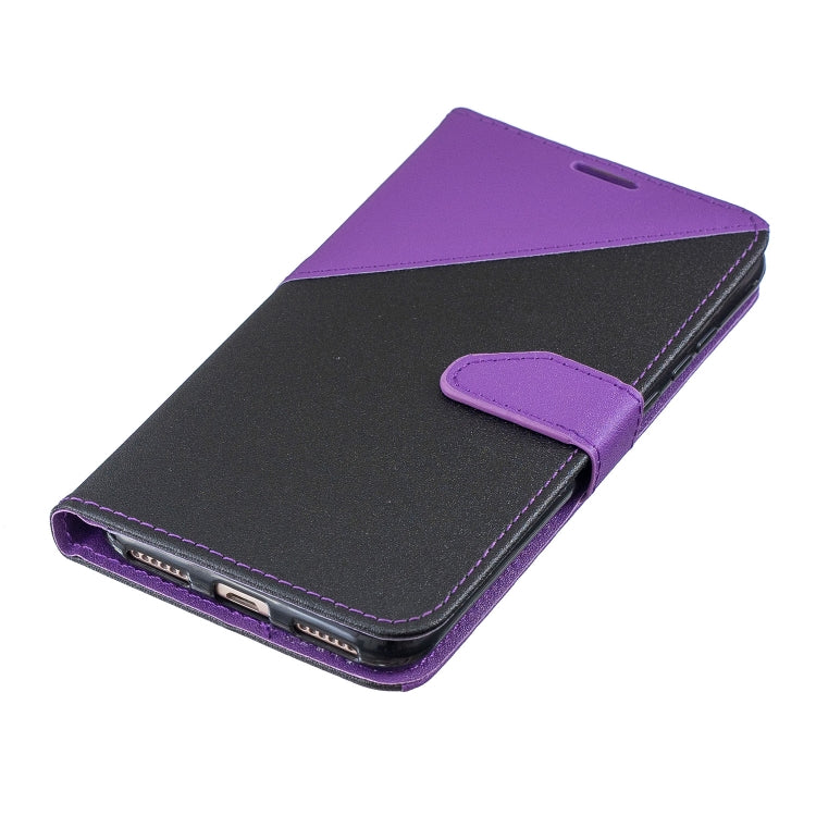 For  Huawei Y7ï¼ˆ2019ï¼‰ Matching Color Frosted Texture Horizontal Flip PU Leather Case with Holder & Card Slots & Lanyard
