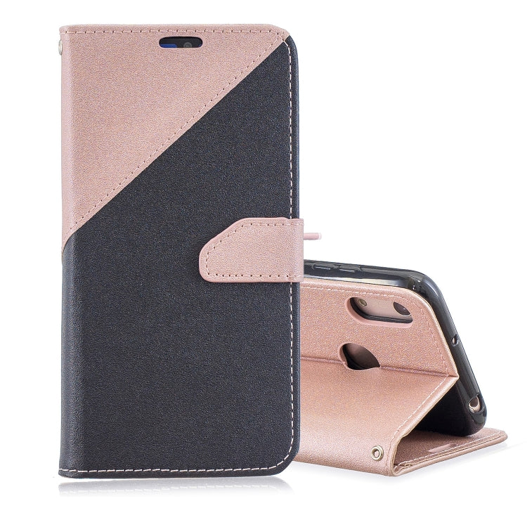 For  Huawei Y7ï¼ˆ2019ï¼‰ Matching Color Frosted Texture Horizontal Flip PU Leather Case with Holder & Card Slots & Lanyard