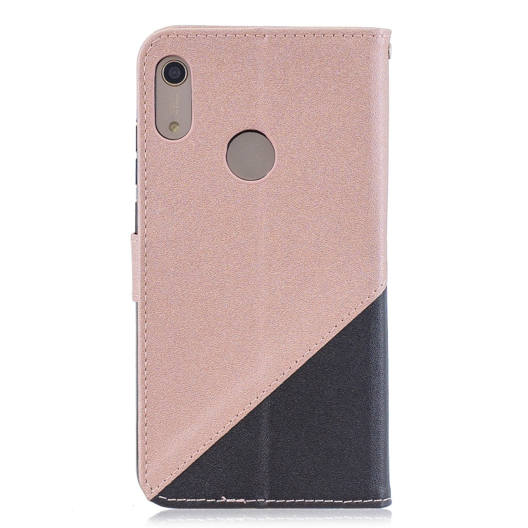 For  Huawei Y7ï¼ˆ2019ï¼‰ Matching Color Frosted Texture Horizontal Flip PU Leather Case with Holder & Card Slots & Lanyard