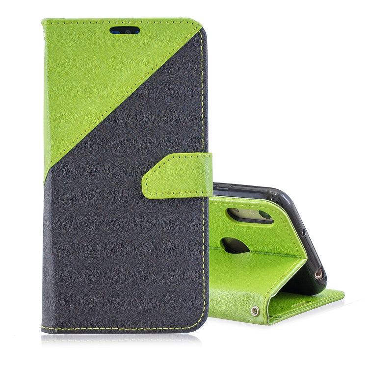 For  Huawei Y7ï¼ˆ2019ï¼‰ Matching Color Frosted Texture Horizontal Flip PU Leather Case with Holder & Card Slots & Lanyard