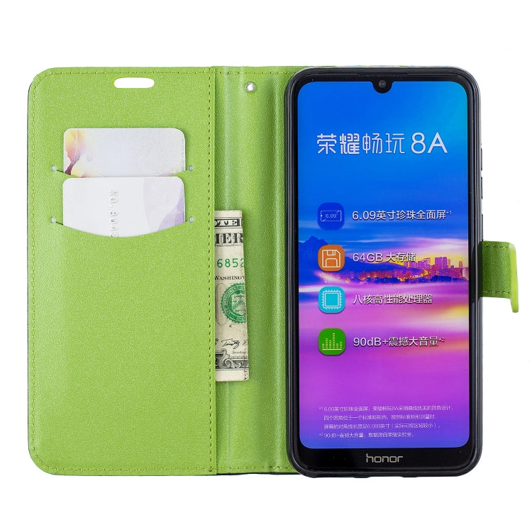 For  Huawei Y7ï¼ˆ2019ï¼‰ Matching Color Frosted Texture Horizontal Flip PU Leather Case with Holder & Card Slots & Lanyard