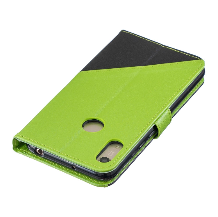 For  Huawei Y7ï¼ˆ2019ï¼‰ Matching Color Frosted Texture Horizontal Flip PU Leather Case with Holder & Card Slots & Lanyard