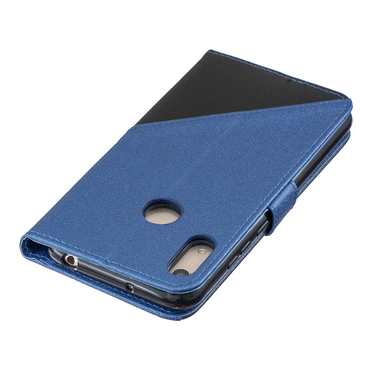 For  Huawei Y7ï¼ˆ2019ï¼‰ Matching Color Frosted Texture Horizontal Flip PU Leather Case with Holder & Card Slots & Lanyard