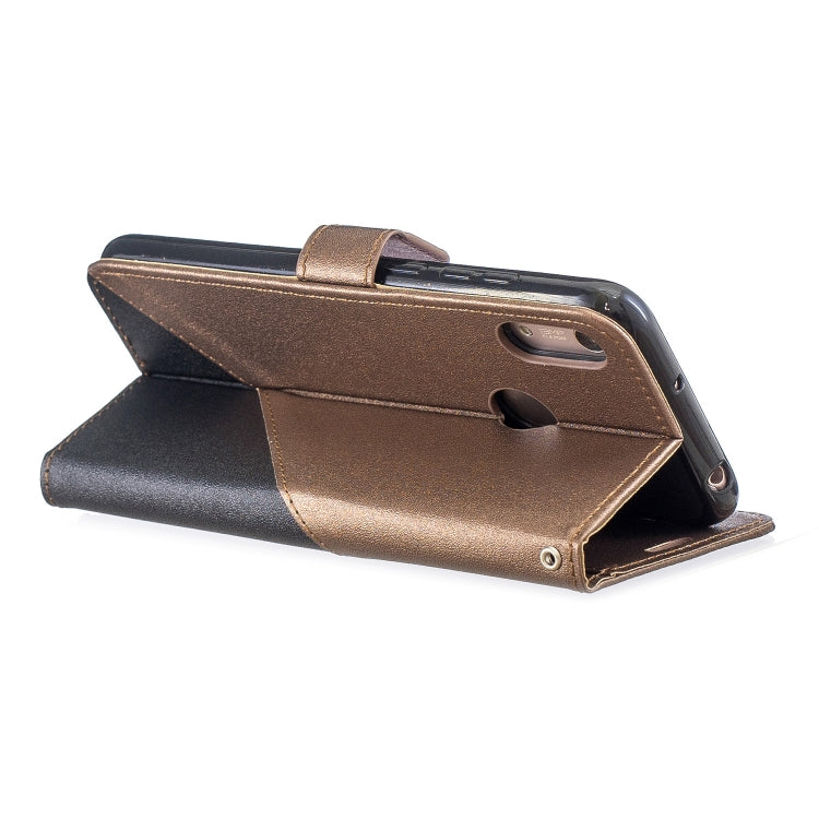 For  Huawei Y9ï¼ˆ2019ï¼‰ Matching Color Frosted Texture Horizontal Flip PU Leather Case with Holder & Card Slots & Lanyard