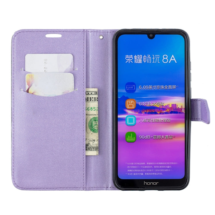 For  Huawei Y9ï¼ˆ2019ï¼‰ Matching Color Frosted Texture Horizontal Flip PU Leather Case with Holder & Card Slots & Lanyard