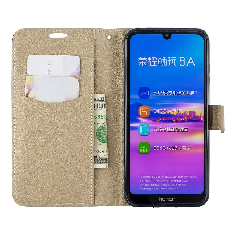 For  Huawei Y9ï¼ˆ2019ï¼‰ Matching Color Frosted Texture Horizontal Flip PU Leather Case with Holder & Card Slots & Lanyard