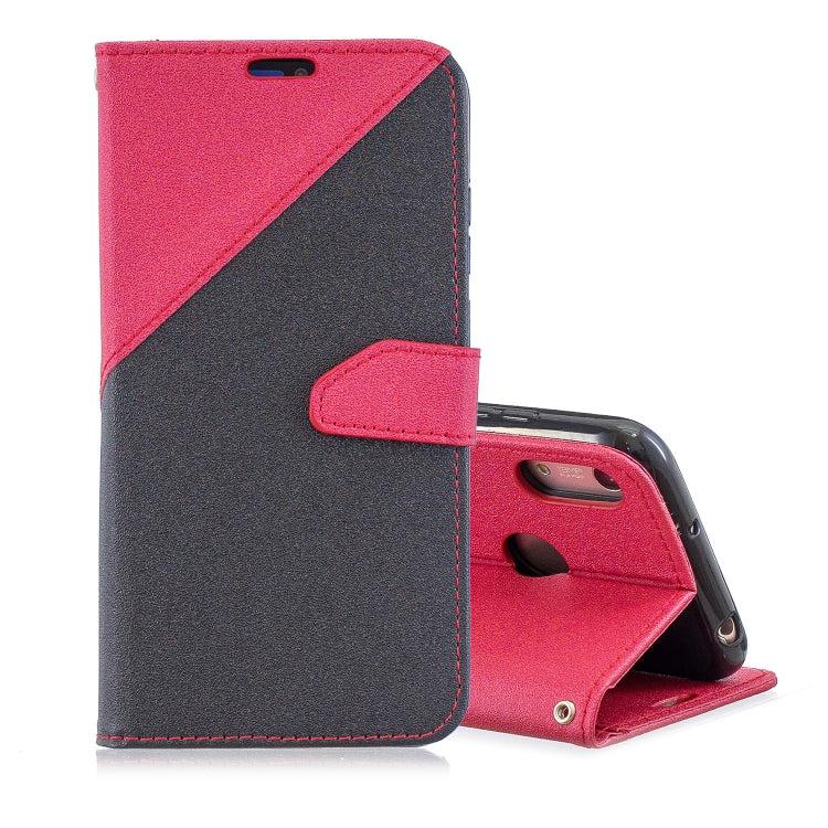 For  Huawei Y9ï¼ˆ2019ï¼‰ Matching Color Frosted Texture Horizontal Flip PU Leather Case with Holder & Card Slots & Lanyard