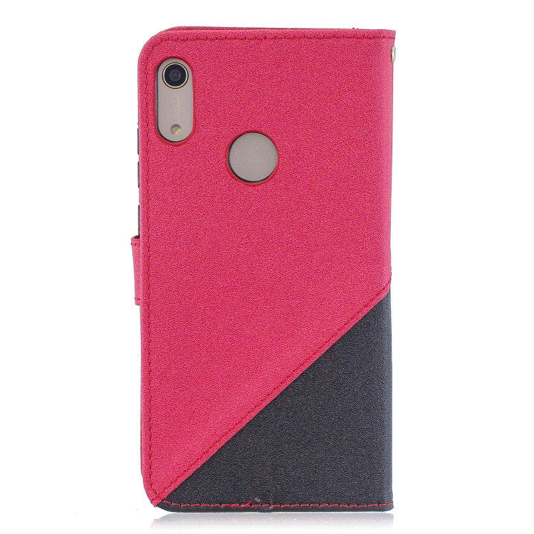 For  Huawei Y9ï¼ˆ2019ï¼‰ Matching Color Frosted Texture Horizontal Flip PU Leather Case with Holder & Card Slots & Lanyard