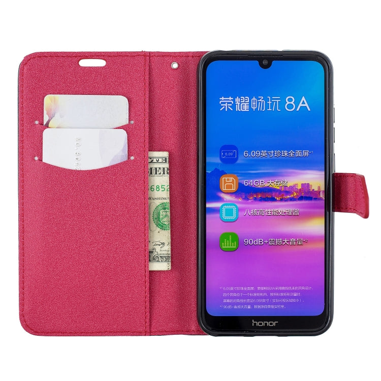For  Huawei Y9ï¼ˆ2019ï¼‰ Matching Color Frosted Texture Horizontal Flip PU Leather Case with Holder & Card Slots & Lanyard