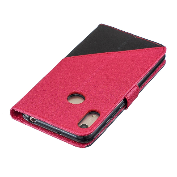 For  Huawei Y9ï¼ˆ2019ï¼‰ Matching Color Frosted Texture Horizontal Flip PU Leather Case with Holder & Card Slots & Lanyard