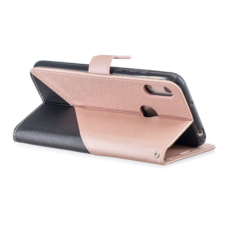 For  Huawei Y9ï¼ˆ2019ï¼‰ Matching Color Frosted Texture Horizontal Flip PU Leather Case with Holder & Card Slots & Lanyard