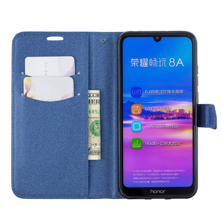 For  Huawei Y9ï¼ˆ2019ï¼‰ Matching Color Frosted Texture Horizontal Flip PU Leather Case with Holder & Card Slots & Lanyard