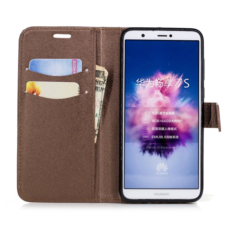 For Huawei Lmagine 7S Matching Color Frosted Texture Horizontal Flip PU Leather Case with Holder & Card Slots & Lanyard