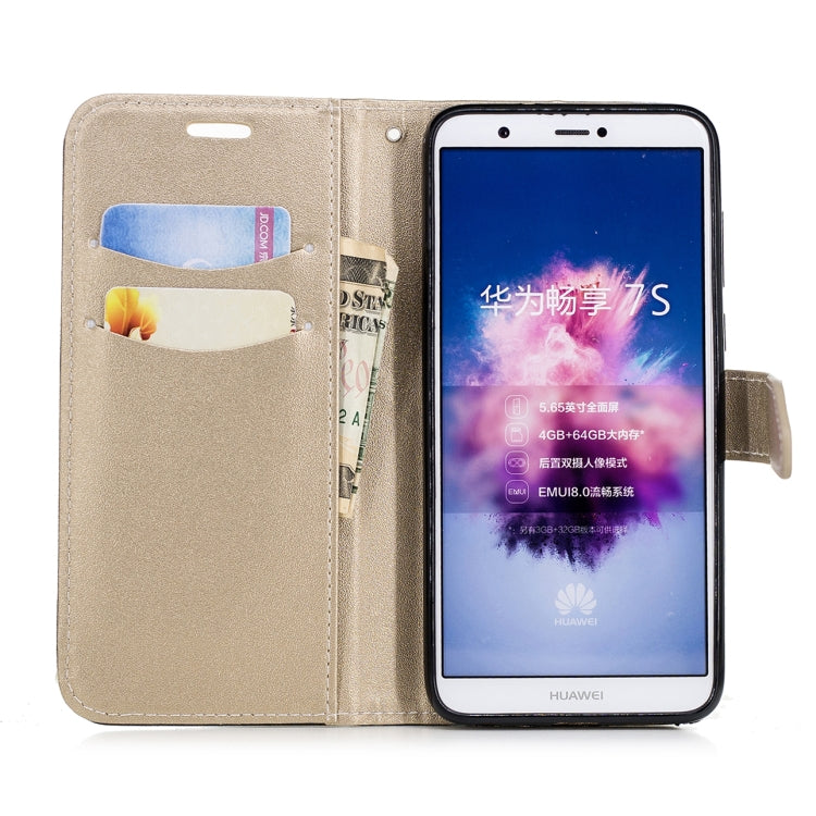 For Huawei Lmagine 7S Matching Color Frosted Texture Horizontal Flip PU Leather Case with Holder & Card Slots & Lanyard