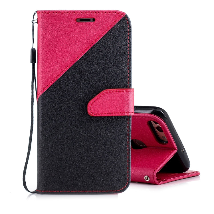 For Huawei Lmagine 7S Matching Color Frosted Texture Horizontal Flip PU Leather Case with Holder & Card Slots & Lanyard