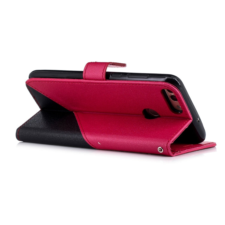 For Huawei Lmagine 7S Matching Color Frosted Texture Horizontal Flip PU Leather Case with Holder & Card Slots & Lanyard