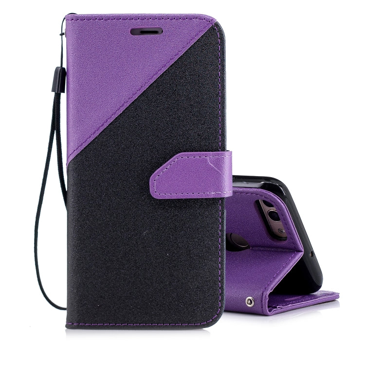 For Huawei Lmagine 7S Matching Color Frosted Texture Horizontal Flip PU Leather Case with Holder & Card Slots & Lanyard