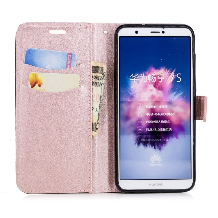 For Huawei Lmagine 7S Matching Color Frosted Texture Horizontal Flip PU Leather Case with Holder & Card Slots & Lanyard