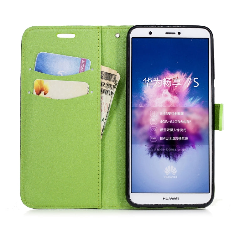 For Huawei Lmagine 7S Matching Color Frosted Texture Horizontal Flip PU Leather Case with Holder & Card Slots & Lanyard