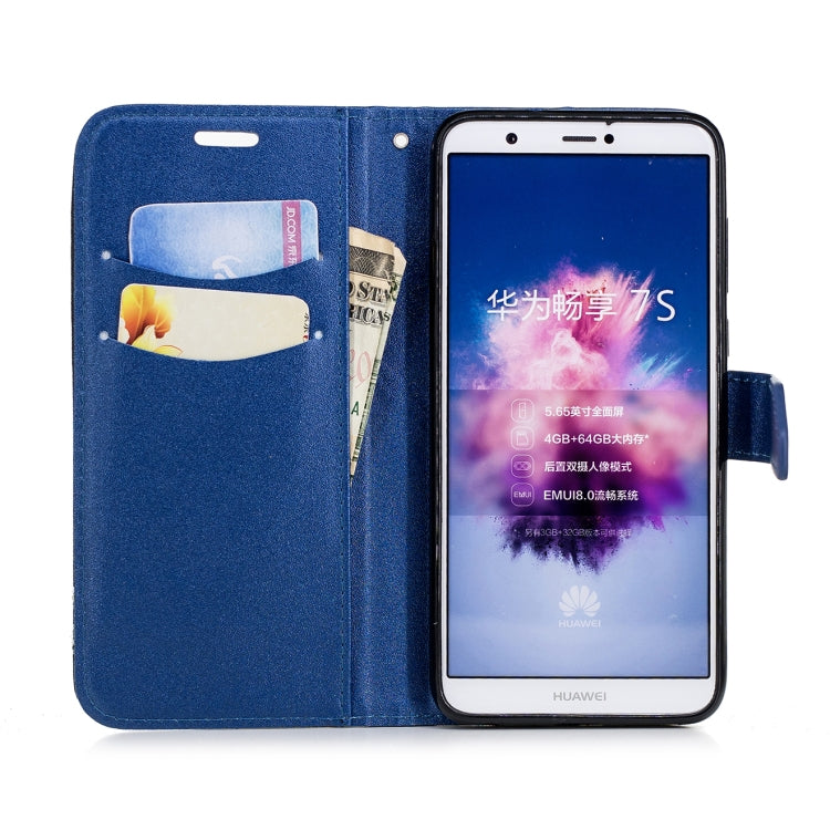 For Huawei Lmagine 7S Matching Color Frosted Texture Horizontal Flip PU Leather Case with Holder & Card Slots & Lanyard