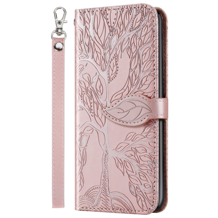 For Samsung Galaxy A33 5G Life of Tree Embossing Leather Phone Case