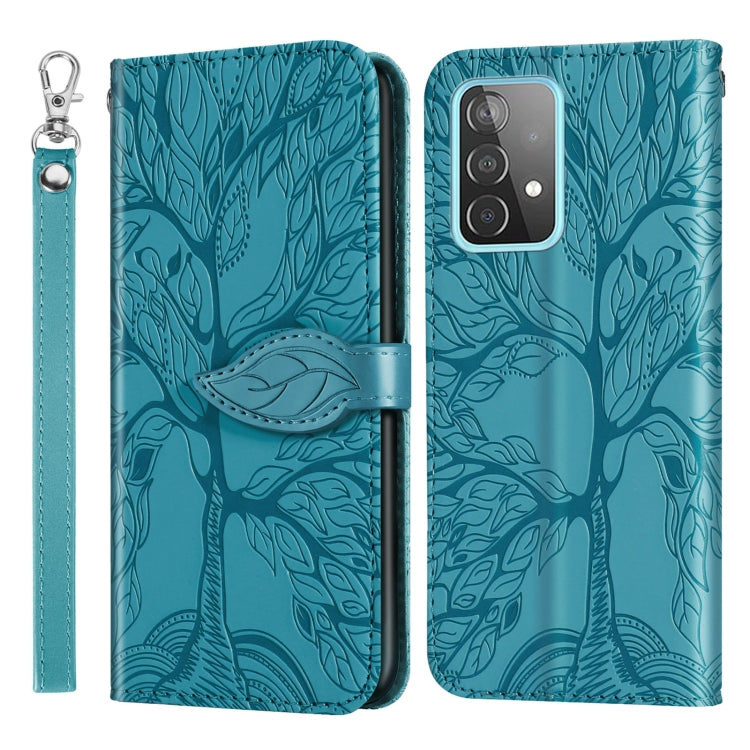 For Samsung Galaxy A33 5G Life of Tree Embossing Leather Phone Case