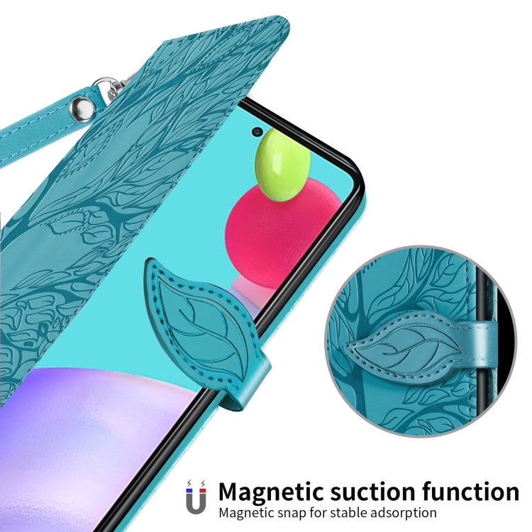 For Samsung Galaxy A33 5G Life of Tree Embossing Leather Phone Case