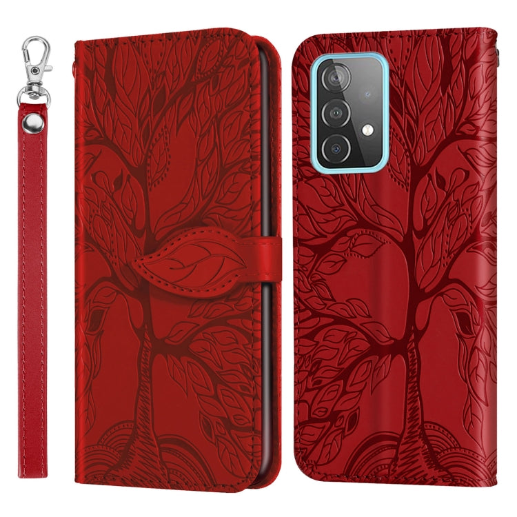 For Samsung Galaxy A33 5G Life of Tree Embossing Leather Phone Case