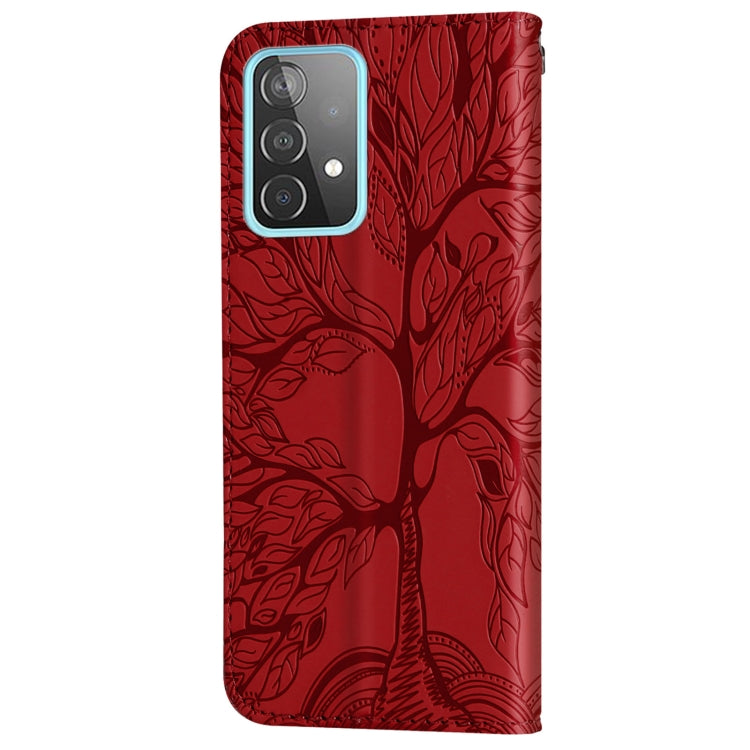 For Samsung Galaxy A33 5G Life of Tree Embossing Leather Phone Case