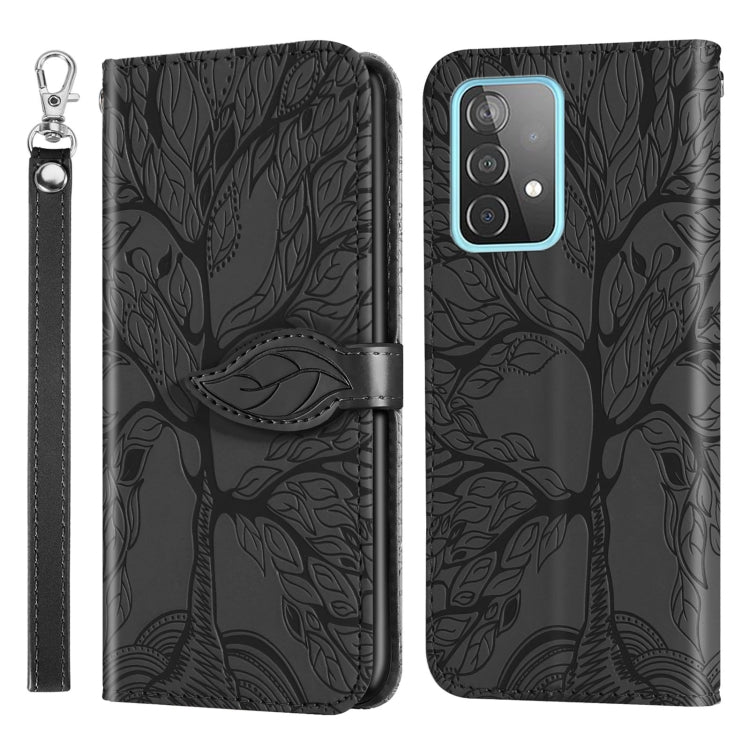 For Samsung Galaxy A33 5G Life of Tree Embossing Leather Phone Case