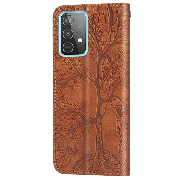 For Samsung Galaxy A33 5G Life of Tree Embossing Leather Phone Case